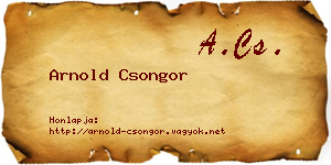 Arnold Csongor névjegykártya