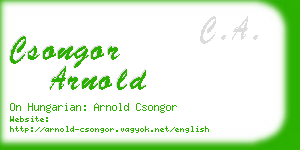 csongor arnold business card